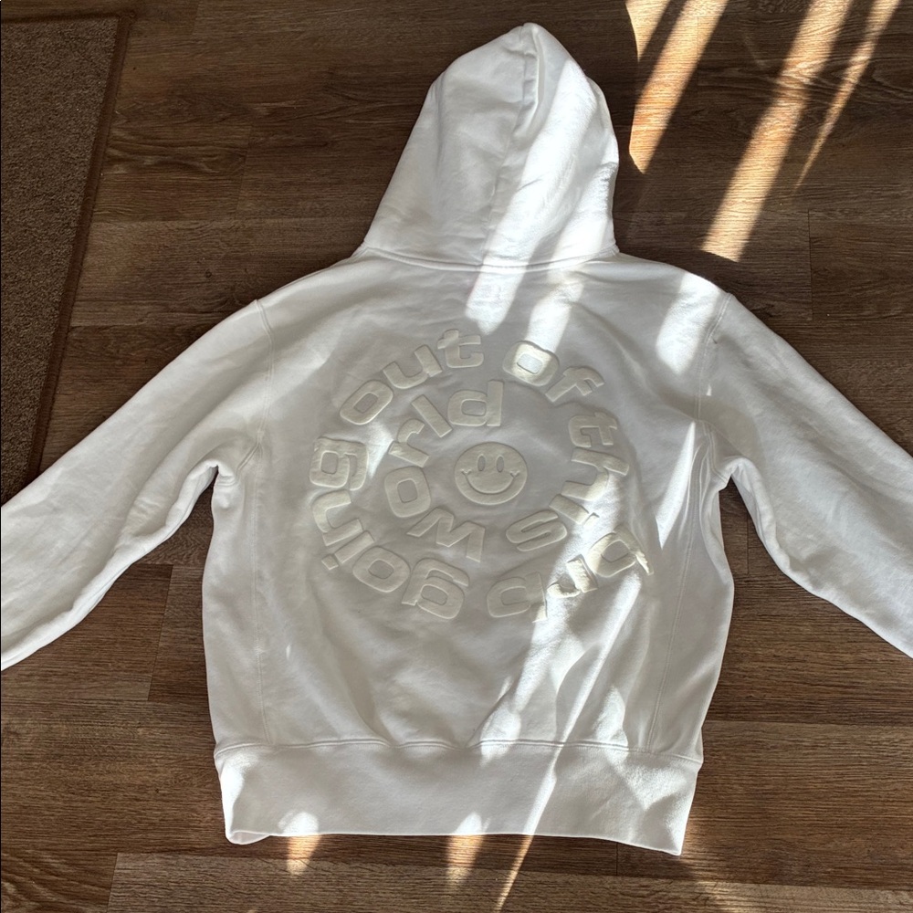 Poppi Art White oversized hoodie